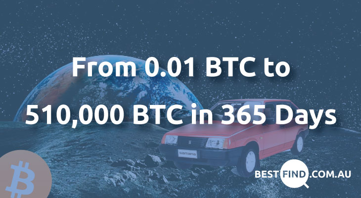 From 0.01 to 510,000 Bitcoins in 365 Days
