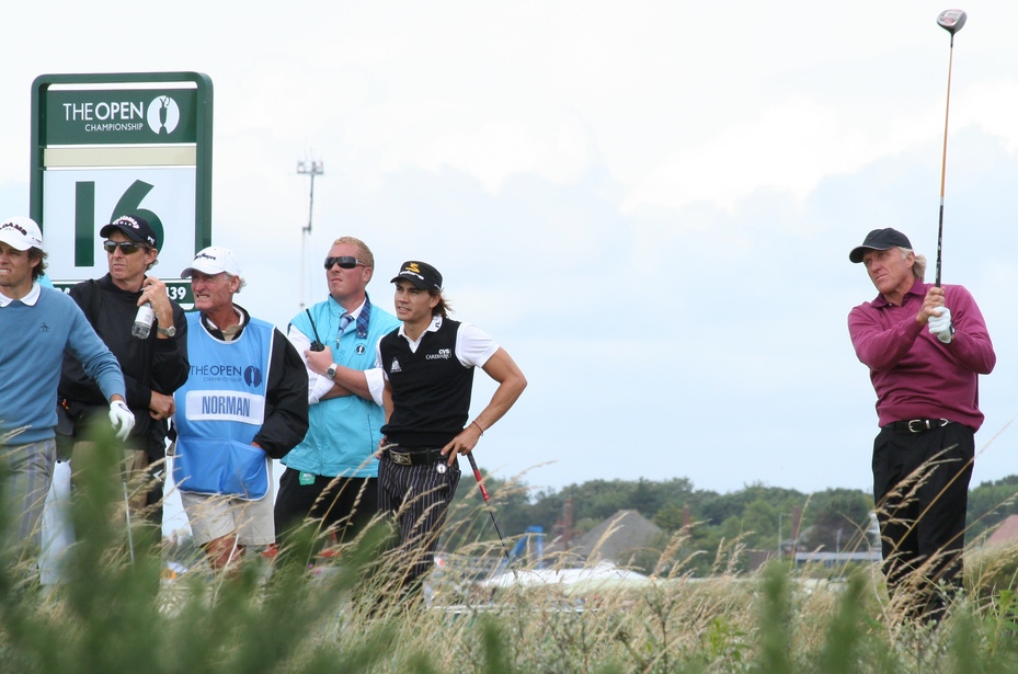 Greg Norman, bringing in the money at the Australian Open